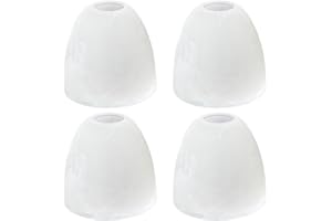 KLOSM 4 Pack Alabaster Glass Lamp Shade Replacement with 1.7" Fitter Opening for Ceiling Fan Light Kit Wall Sconce Pendant Li