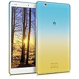 kwmobile TPU Silicone Case for Huawei MediaPad M3 8.4 - Soft Flexible Shock Absorbent Protective Cover - Blue/Yellow/Transparent