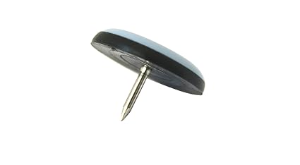GLEITGUT 32 x Teflongleiter mit Nagel Ø 19 mm - Möbelgleiter mit PTFE-Gleitfläche - Stuhlgleiter