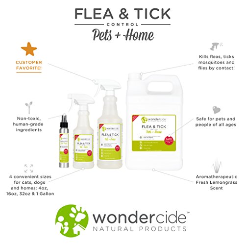 Wondercide Home Flea and Tick Control Spray - Lemongrass - 128 oz Flea Killer for Home