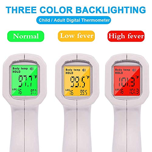 Thermometers, Medical Infrared Thermometer, Fever Alarm, 3Color LCD