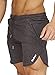 Ouber Men's Bodybuilding Lifting Gym Workout Sweat Shorts (Deep Grey,S)