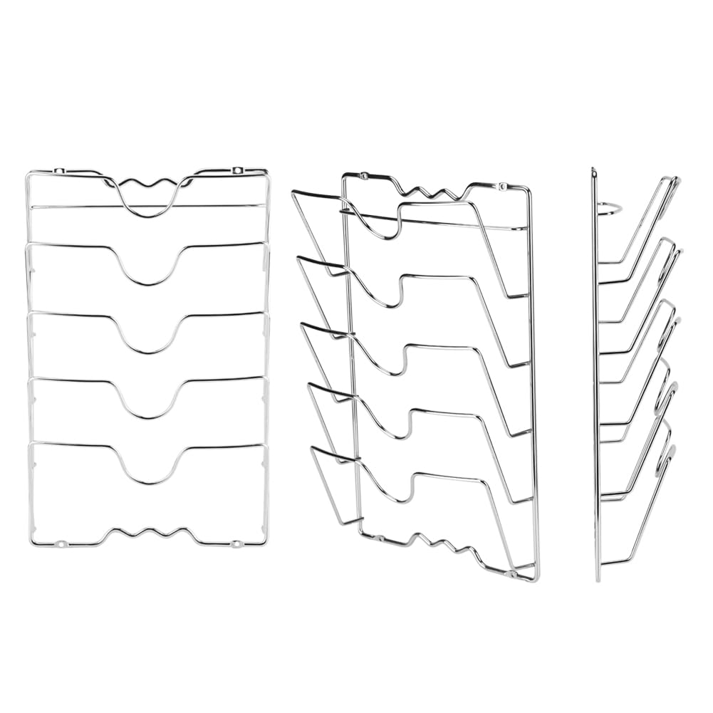 Pan Lid Rack Cabinet Holder Lids Rack Hanging 5 Tier Pot Rack Ebay Cupboard with Poster Stand for Holder Poster Display Holder Shelf Pot Lid Holders