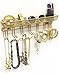 Sorbus® Jewelry Organizer Holder, Mail & Key Rack, 13 Hook Wall Mounted Storage Shelf - Perfect for Jewelry, Accessories, Beauty Products, Mail, Keys, and Much More! (Gold)