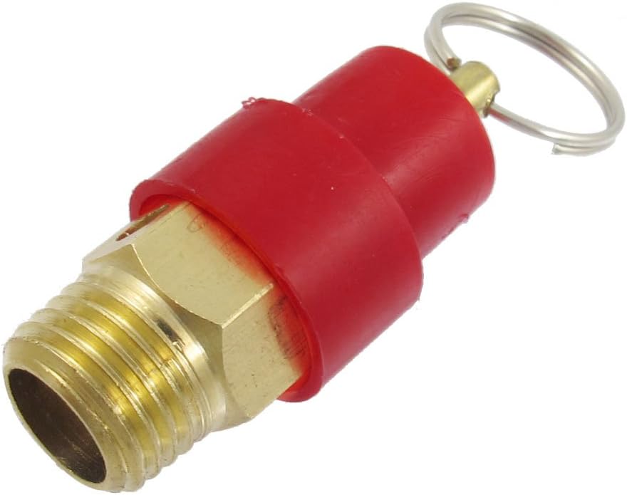 uxcell Air Compressor 1/8 NPT Thread Red Plastic Head Safety Pressure