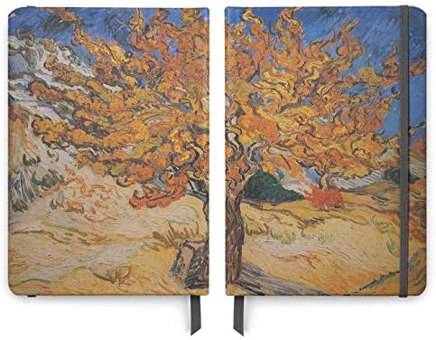Van Gogh Art - PU (Vegan) Leather A5 Notebook - Lined Pages - Mulberry Tree
