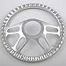 Flashpower 14'' Billet 4-slot Half Wrap 9 Bolts Steering Wheel with 2'' Dish and Horn Button (Light Grey)