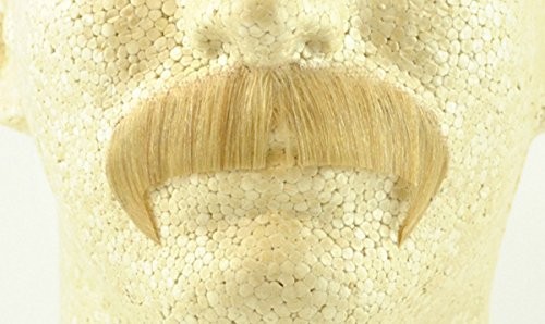 Winchester Mustache BLONDE - Spirit Gum Included - no. 2028 - REALISTIC! 100% Human Hair - Perfect For Theater - Reusable!