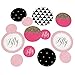 Chic 50th Birthday - Pink, Black and Gold - Confetti and Balloon Birthday Party Decorations - Combo Kit