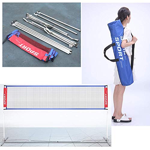 image for AKOZLIN Stainless Steel Portable Badminton Net Set - Net for Tennis, S