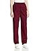 CHEROKEE Women's Workwear Elastic Waist Cargo Scrubs Pant, Wine, Medium