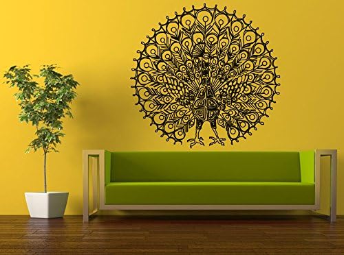 Wall Decal Vinyl Sticker Decals Peal And Stick Cheap Decor Art Beautiful Peacock Pretty Bird Amazing Feathers L421