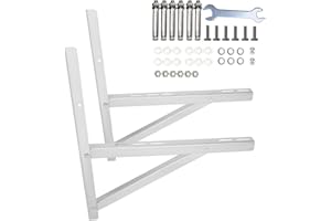POPMOON Stainless Steel Mounting Bracket for 9000-36000BTU Condenser Ductless Mini Split Air Conditioner Heat Pump Systems.
