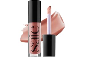Saie Glossybounce - Hydrating Lip Gloss and Tinted Lip Oil Hybrid with Hyaluronic Acid & Jojoba Oil for Non-Sticky, Ultra-Shiny, Plump & Soft Lips - Everyday Makeup Essential - Dip (.17 oz)