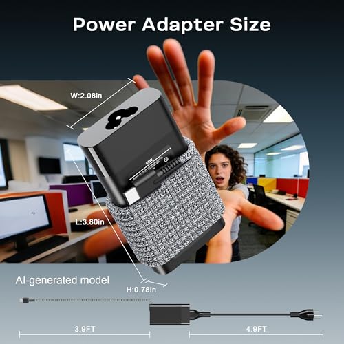 WZXHU Slim 65W USB C Laptop Charger Compatible with HP Spectre x360, Envy, Elitebook x360, Omnibook, Pavilion, Chromebook, Elite x2 Travel Type C Power Cord Ac Adapter