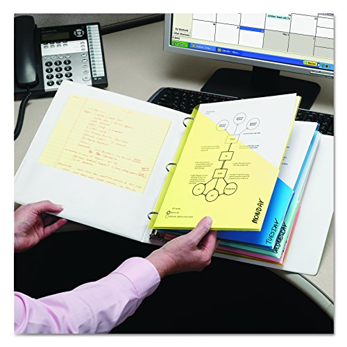 Smead Organized Up Poly Translucent Slash File Jacket, Three-Hole Punched, Letter Size, Assorted Colors, 5 per Pack (89505) - Thumbnail 6