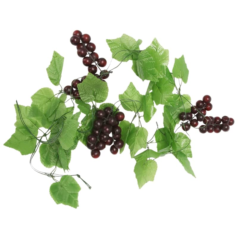 Yuemsh 2x Artificial Grape Vine Garland Fruit for Home Garden Decoration
