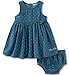 Calvin Klein Baby Girls 2 Pieces Denim Dress with Panty - Rose, Light Blue Denim, 12M