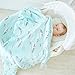 LifeTree Soft Muslin Swaddle Blankets, Large 47 x 47 inches Baby Muslin Blankets Unisex for Boys & Girls, Bamboo Cotton Breathable Soft Swaddling Wrap Whale Print
