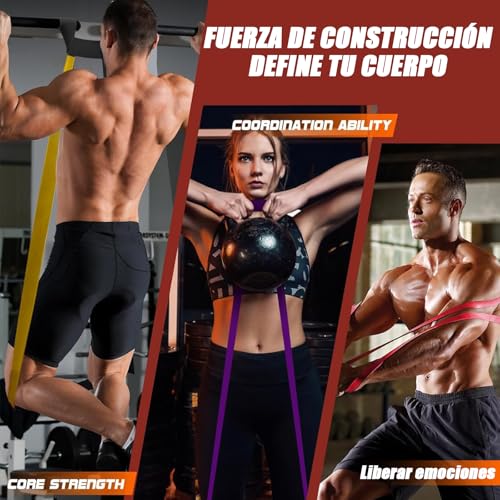Zaffaella Bandas de Resistencia 13 PCS,Ligas de Resistencia para Ejercicio, Fuerte Bandas Elásticas para Pull Up & Crossfit - con 2 Ancla de Puerta, 2 Manijas, 2 Ganchos y Bolsa, Gimnasio