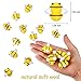 Wool Felt Bee Craft Balls Bee Craft Supplies for Baby Shower Gender Reveal Party Nursery Tent Decoration DIY Craft Car Seat Grasping Bead Toys (40 Pieces)