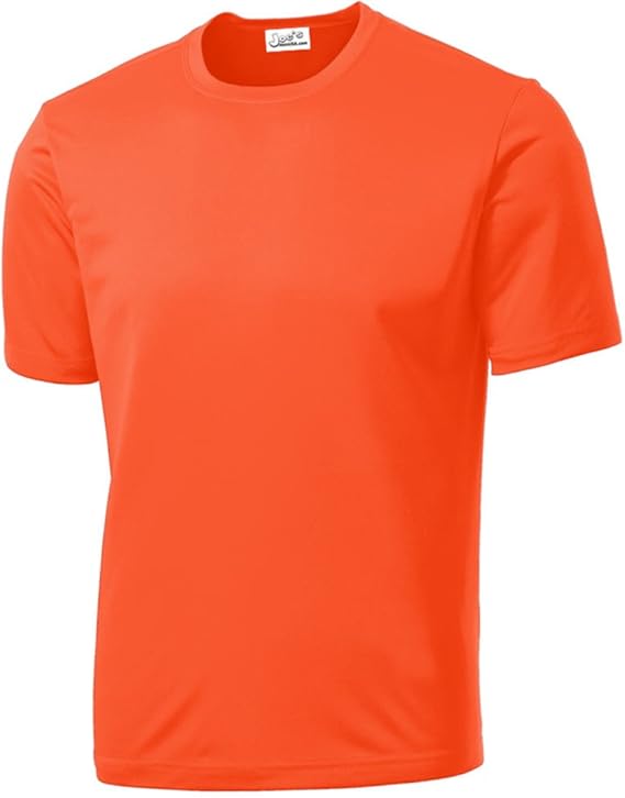 orange running shirt