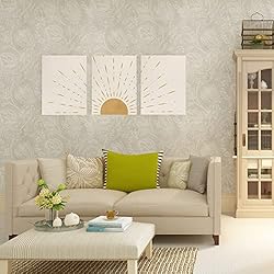 Boho Minimalist Wall Art Set of 3 - Framed Canvas
