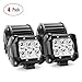 LED Light Bar Nilight 4PCS 18W 1260lm Spot led pods Driving Fog Light Off Road Lights Bar Jeep Lamp,2 years Warranty primary