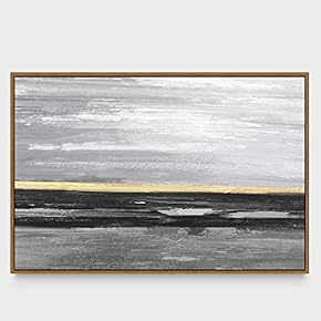 signwin Framed Canvas Wall Art Abstract Seascape Canvas...
