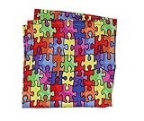 Autism Awareness Cotton Pocket Square