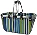 JanetBasket Blue Stripes Large Aluminum Frame Basket