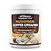 Naturealm Mushroom Coffee Creamer - Lion's Mane, Cordyceps, Maitake Extracts + Coconut Milk Powder, Cocoa, Cinnamon - USDA Certified Organic, Vegan, Sugar-Free, Gluten-Free, Keto-Friendly, 8oz.