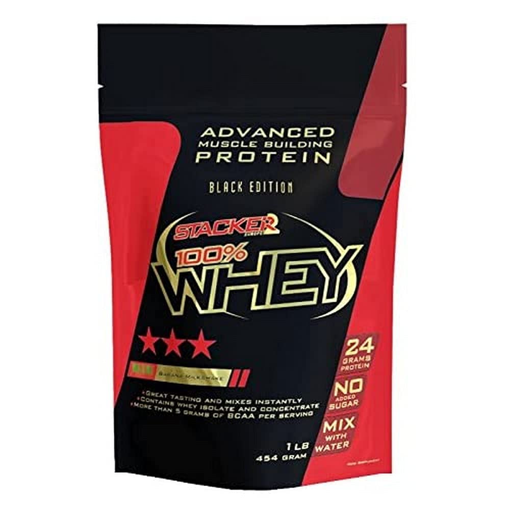 Stacker2 100% Whey (454g) Banana Milkshake