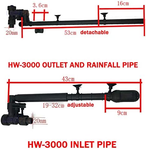 New Edify Ltd Sunsun Inlet Outlet Rainfall Pipe Aquarium External Filter Accessories 20Mm Original Part for Fish Tank Hw-3000 Canister