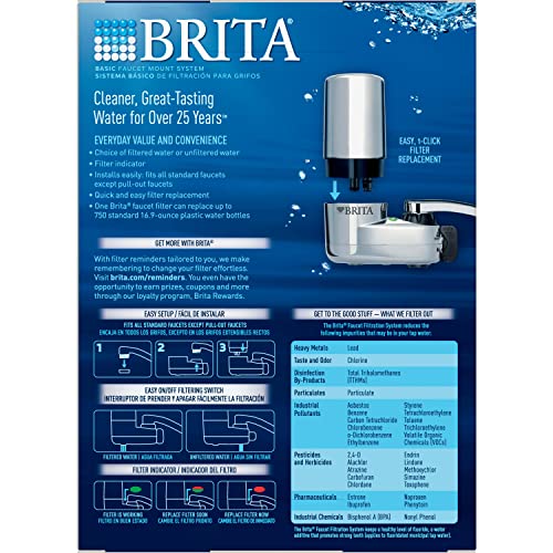 Brita Water Filter for Sink, Faucet Mount Water Filtration System for