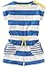 Fiream Girls Summer Shortsleeve Cotton Striped jumpsuitss(1002TZ,4T)