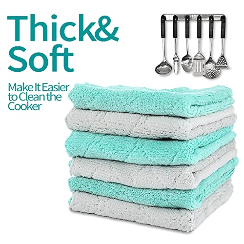 Loophee 12 Pack Kitchen Towels, Premium Dish Cloths, LintFree Dish