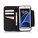 Galaxy S7 edge Case, Firefish Kickstand Flip [Card Slots] Wallet Cover Double Layer Bumper Shell with Magnetic Closure Strap Case for Samsung Galaxy S7 edge-Begonia