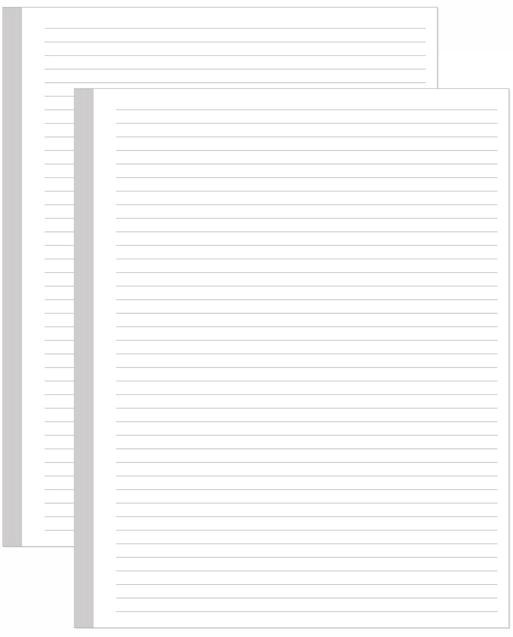 Photo 1 of (2-Pack) Unpunched Line Paper - 200 Sheets/400 Pages Loose Leaf Paper Line Refills, Letter Size, 100gsm, White, 8.5" x 11"