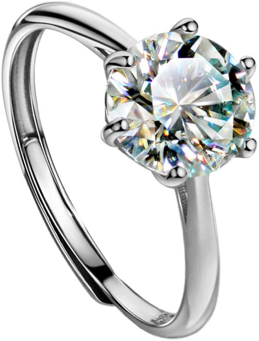 michooyel 2ct Moissanite Engagement Ring 925 Sterling Silver D Color, VVS Clarity Moissanite Jewelry for Women