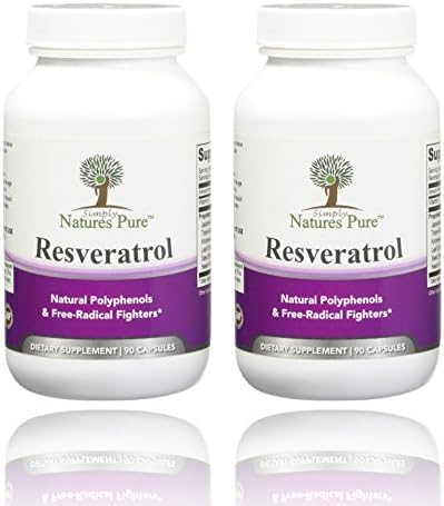 Resveratrol 1400mg 2 Pack Veggie Capsules- Potent Complex of 98% Trans Resveratol, Vitamin C, Extracts from Japanese Knotweed, Acai Berry, Green Tea Leaf, Grape Seed Extract
