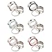 TOPBRIGHT 6 Pairs Rhinestone Crystal Screw Surgical Steel Tunnels Ear Expander Plugs Piercing Gauges