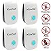 Set of 4 Koocat Ultrasonic Pest Control Repeller Repels Mice, Rats, Spiders, Roaches, Ants, Flies, Bugs, Rodents, Insects, with the Latest High-Effective Ultrasonic Technology, [Free Night Light]