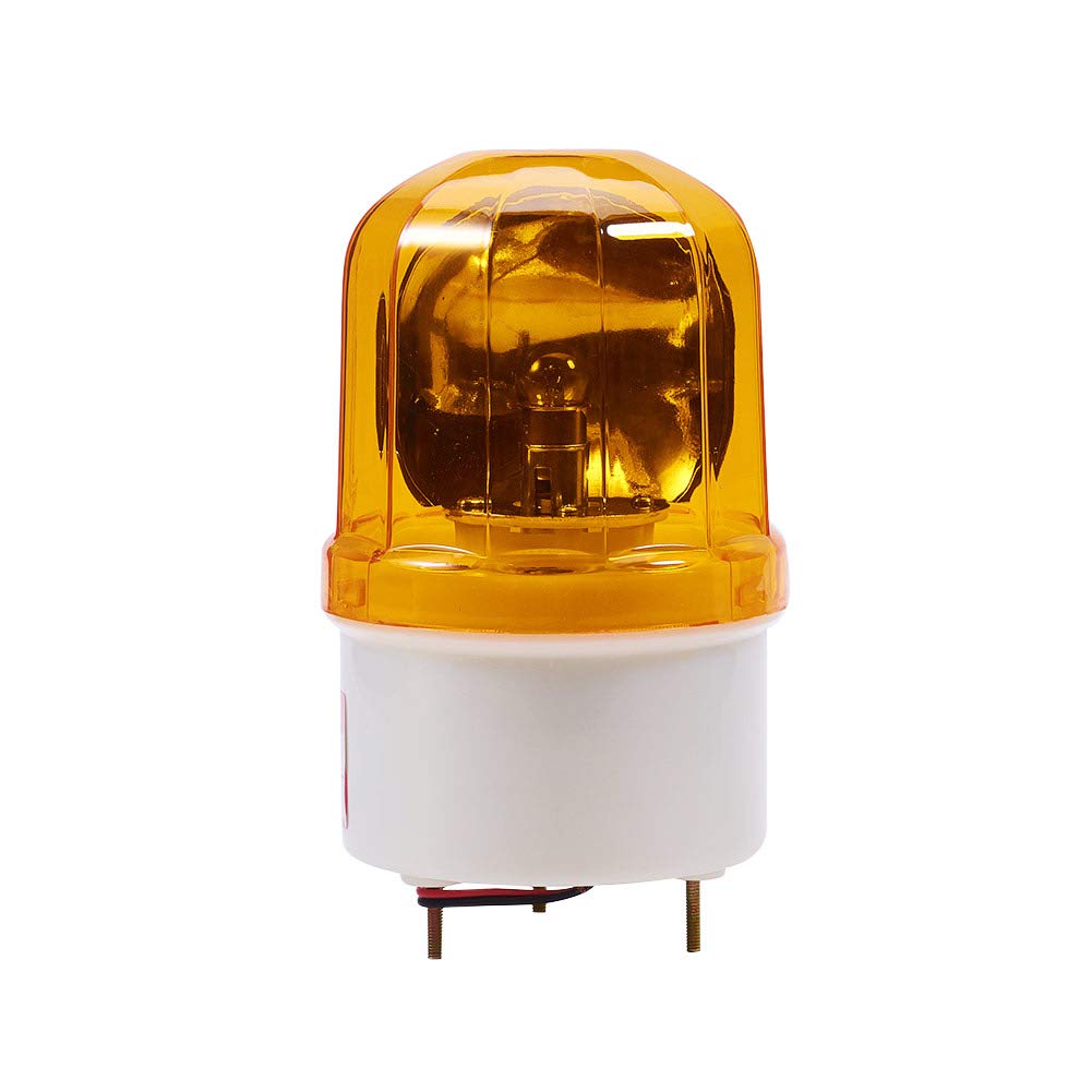 Othmro LTE1101J Warning Light 12V 1W Yellow Buzzer Sound 90 db Flash Signal Lamp Bright Industrial Light 1Pcs