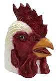 Latex Animal Costume Mask Adult: Rooster