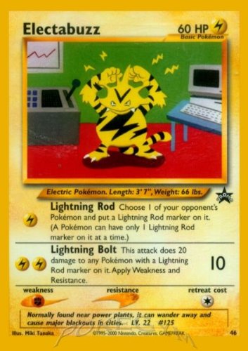 Pokemon Promo Card #46 Electabuzz 60hp [Toy]