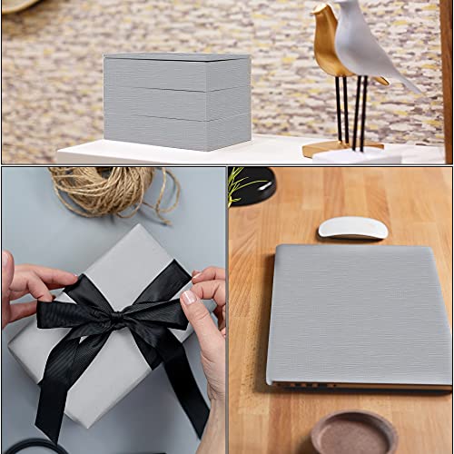 LotFancy Peel and Stick Wallpaper, 11.8”x 78.7”, Light Grey Contact Paper, Self Adhesive and Removable Wall Paper for Countertop Cover, Furniture Renovation, Waterproof, Squeegee Included