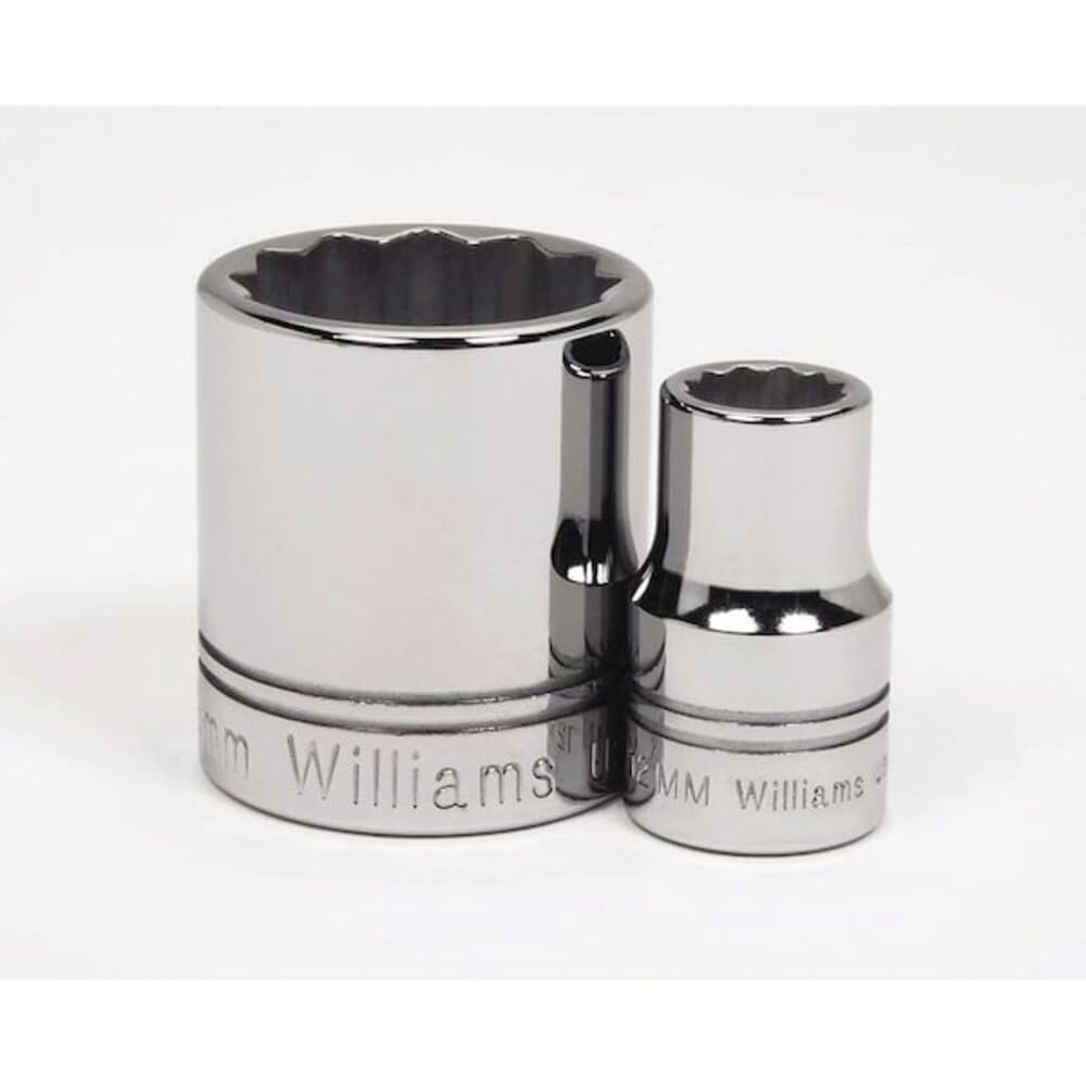 Williams STM-1219 1/2 Drive Shallow Socket, 12 Point, 19mm
