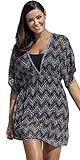 swimsuitsforall Women's Black Zig Zag Empire Tunic