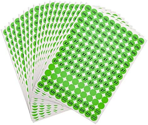 pre printed price stickers